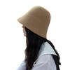 Hat Women's Winter New Bucket Hat Autumn and Winter Plain Face Small Bucket Hat Solid Color Warm Basin Hat Tide