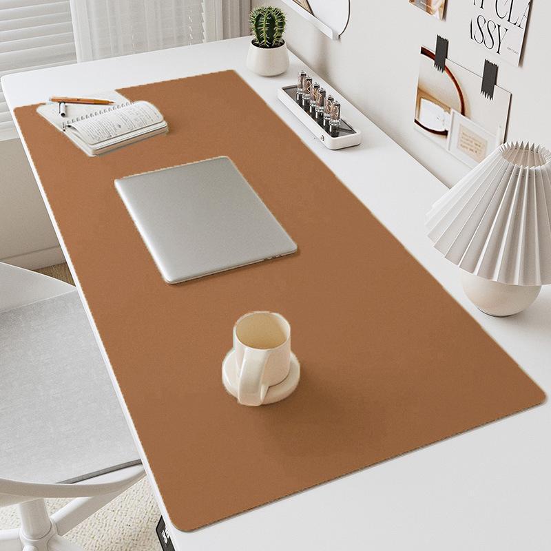 Pu Leather Mouse Pads Desk Mat Solid Color Waterproof Non Slip For Office Gaming Computer Keyboard Pad