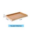 Japanese-Style Bamboo and Wood Tea Tray: Solid Rectangular Serving Tray for Restaurants and Homes