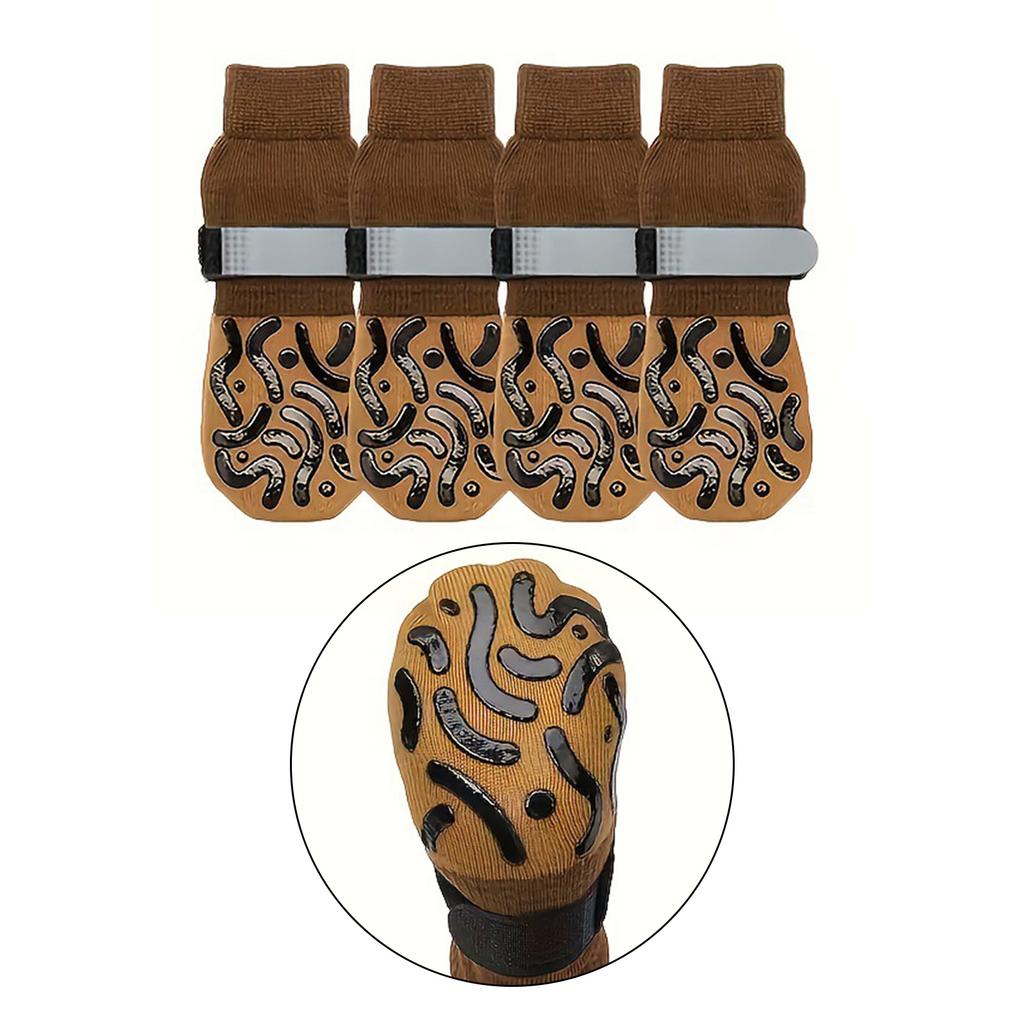 4pcs Novelty Holidays Warm Socks Puppies Stockings Festives Canine Footwear for Small Breeds And Cats