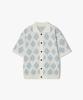 LIBERCLASSY [26Ss] Lmo51701 Ivory Diamond Pattern Collar Cardigan