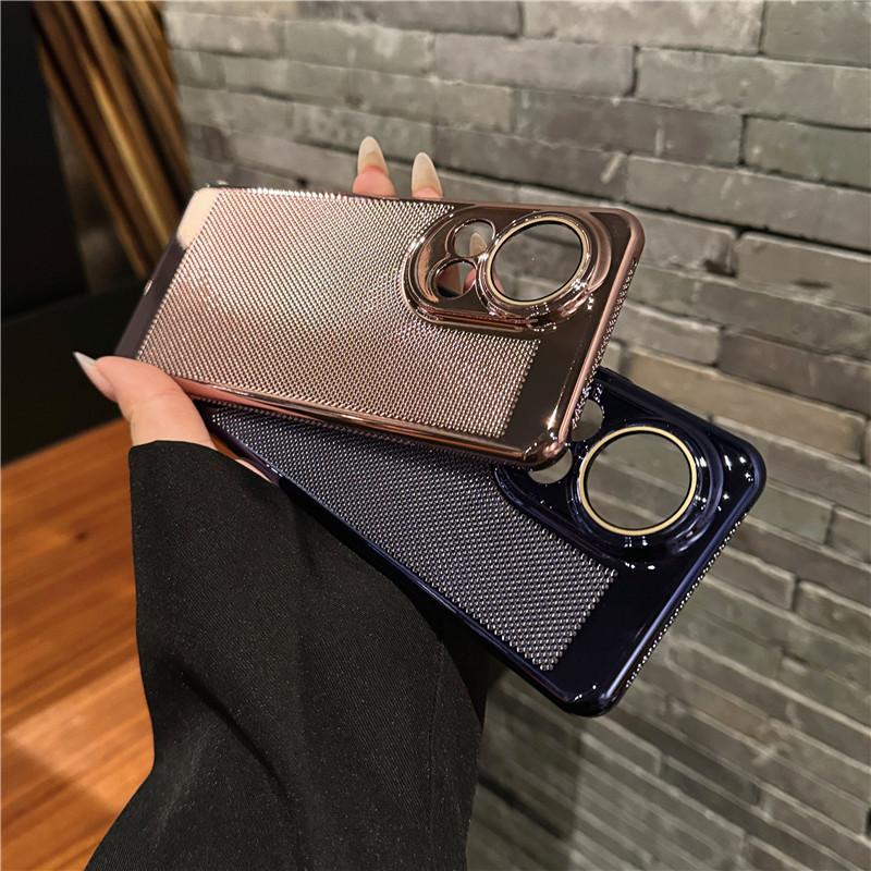 Full Cover Plating Grid Heat Dissipation PC Case With Lens Film For Huawei Nova 12 12s Pro Ultra Lite Back Shell Protector