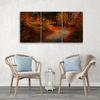 Three Piece Picture Canvas Print Forest Autumn Leaves Nature