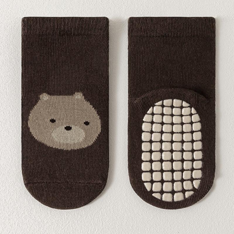 Dětské dívčí chlapecké ponožky protiskluzové bavlněný potisk Protiskluzové batolecí ponožky pro dívky Chlapci kreslené děti 0-5 let podzim zima