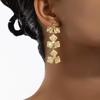 Rhinestone Flower Drop Earrings: Retro Luxury Style for Women
