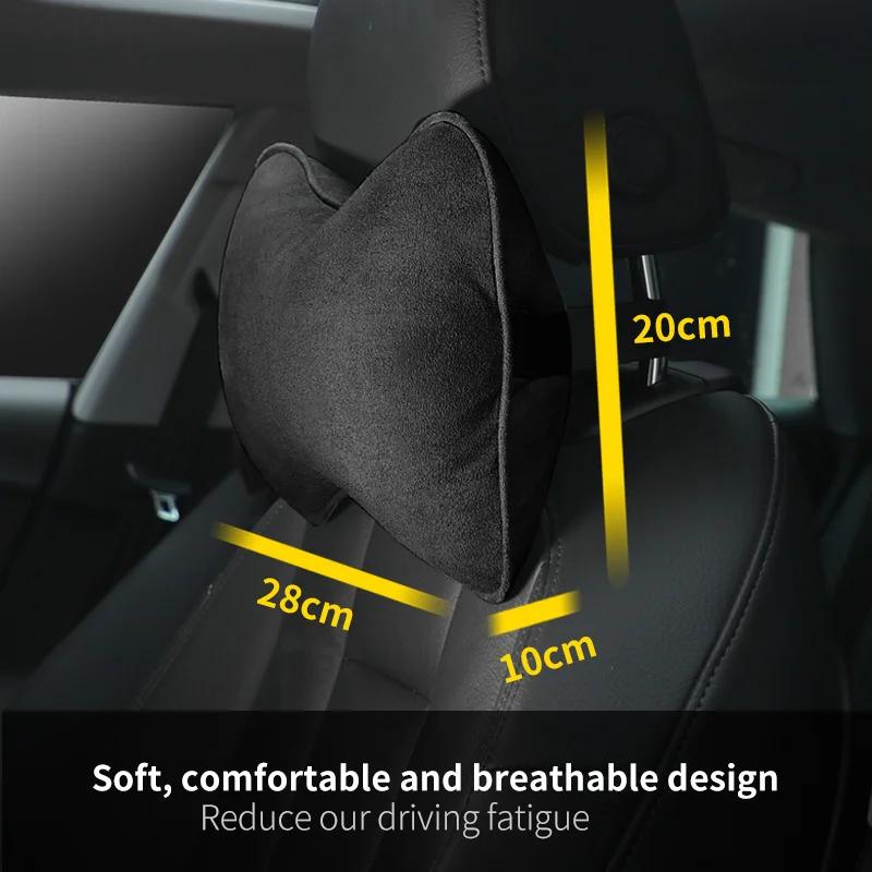 Car Stickers For Alfa Romeo 1pc/2pcs Car Headrest Fur Neck Pillow Seat Head Cushion Pillow For Alfa Romeo Giulia Stelvio Giuliet