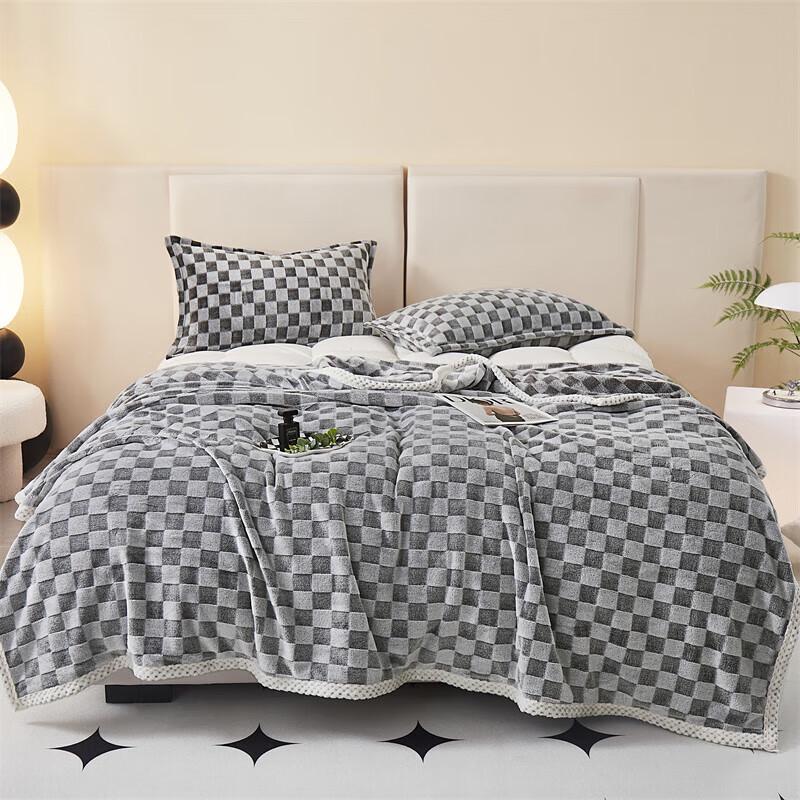 

Donner Home Textiles Резной квадратный плед из кроличьего меха