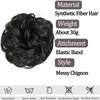 MERISIHAIR Messy Synthetic Chignon Donut Bun with Elastic Band for Women Wig Hair Extensions High Temperature Fiber