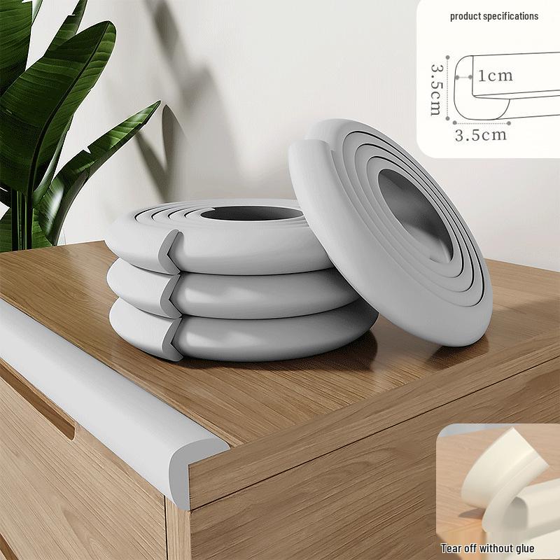 Soft Foam Edge and Corner Anti-Collision Protection Strip for Table, Window, Door, and Sill