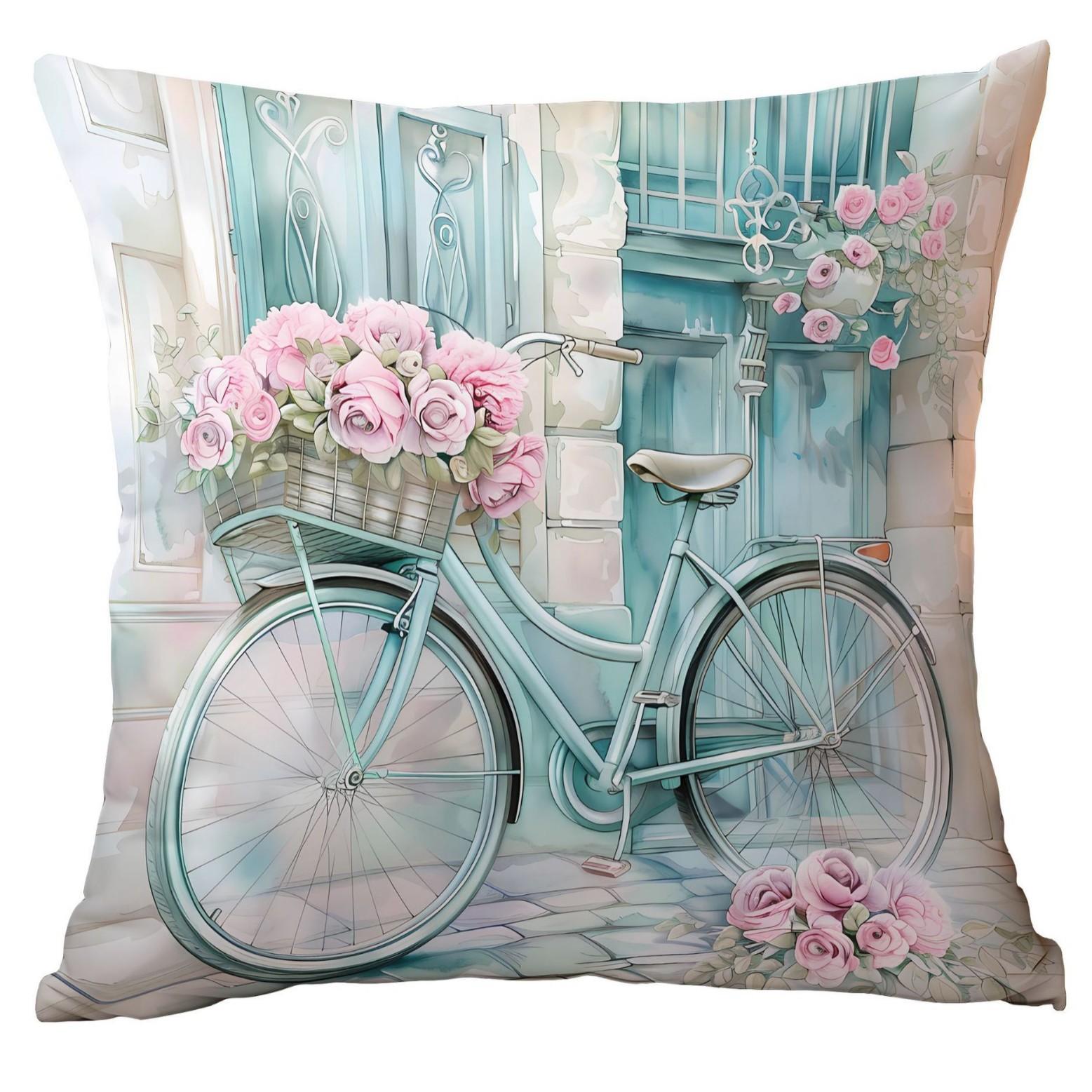 

New Spring Flower Mint Green Pillow Cover Home Living Room Sofa Cushion Pillow Cover Premium Durable Quality Useful 45 * 45Cm