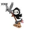 Cool Personalized Desk Accessories Halloween Sickle And Skull Ornament, 3D Printed Crow Desktop Decoration, Charming Atmosphere Decor Funny