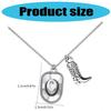 Vintage Western Cowboy Hat Boots Charm Pendant Necklace Adornment For Women Punk Jewelry Gifts Party Accessories