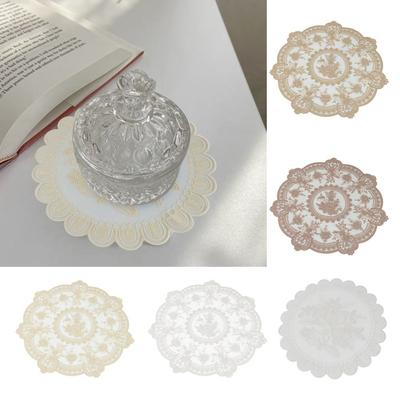 Napkin Lace Embroidered Coaster Party Wedding Home Decorations Kitchen Accessories Insulation Dining Mat Retro Vintage