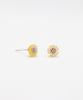 Ordor Natural Stone Round Topaz Earrings