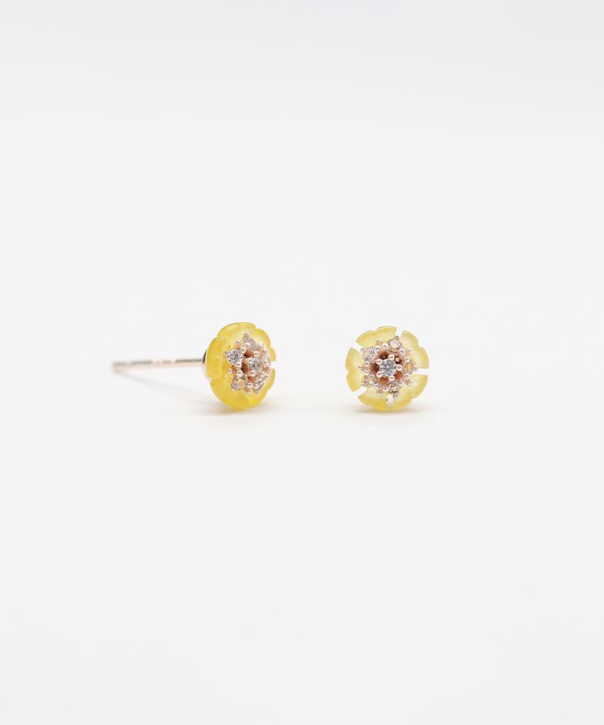 Ordor Natural Stone Round Topaz Earrings