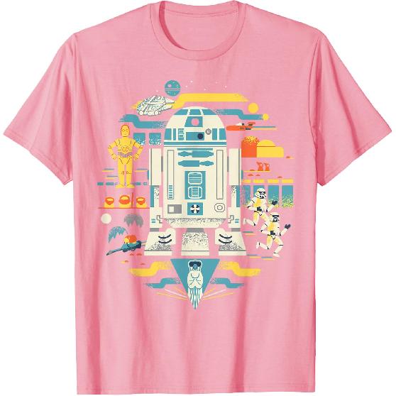 Star Wars R2-D2 Circle Collage T-Shirt
