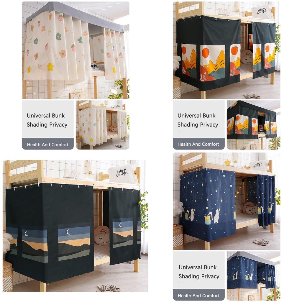 Blackout Dormitory Bed Curtain Dust-proof Bunk Bed Enclosure For Upper Bunk Beds