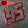 1pc Number 95 Motorcycles Laser Stickers Waterproof for Motorcycle Windshield Fuel Tank Tailbox Car Window Universal Vinyl Decal