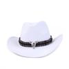 New Western Cowboy Hat Top Hat Jazz Hat Big Brim Ethnic Style Cowboy Felt Hat