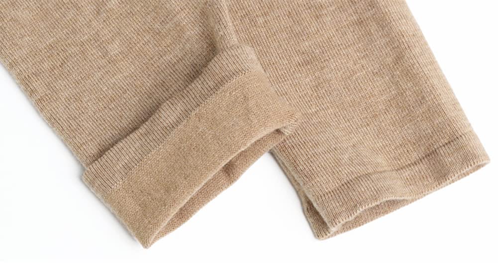 MAYUDAMA Silk Silk and Cashmere Cropped Mulberry Thick Warm Extra Leggings, Silk, Wool, Mid-Waist, Cotton-Wool, Pants, Warm, Skin-Friendly, Women's