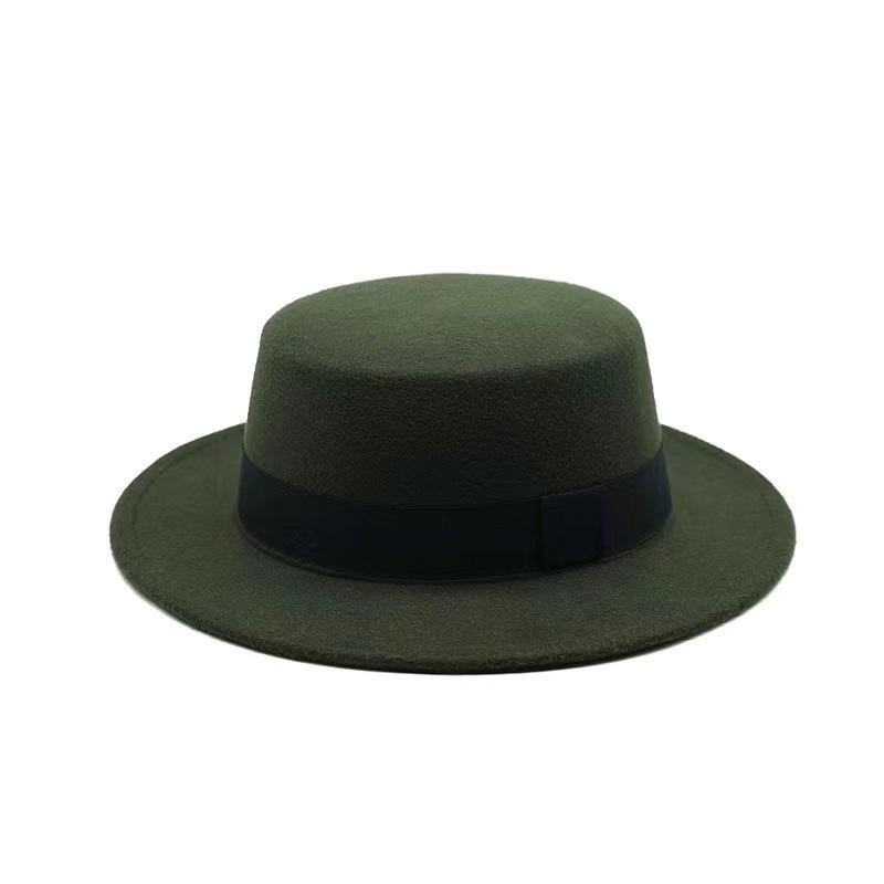 Autumn and Winter New Top Hat, Flat Top Flat Edge European and American Tide Hat, Creative Decorative Hat, Agent To Join