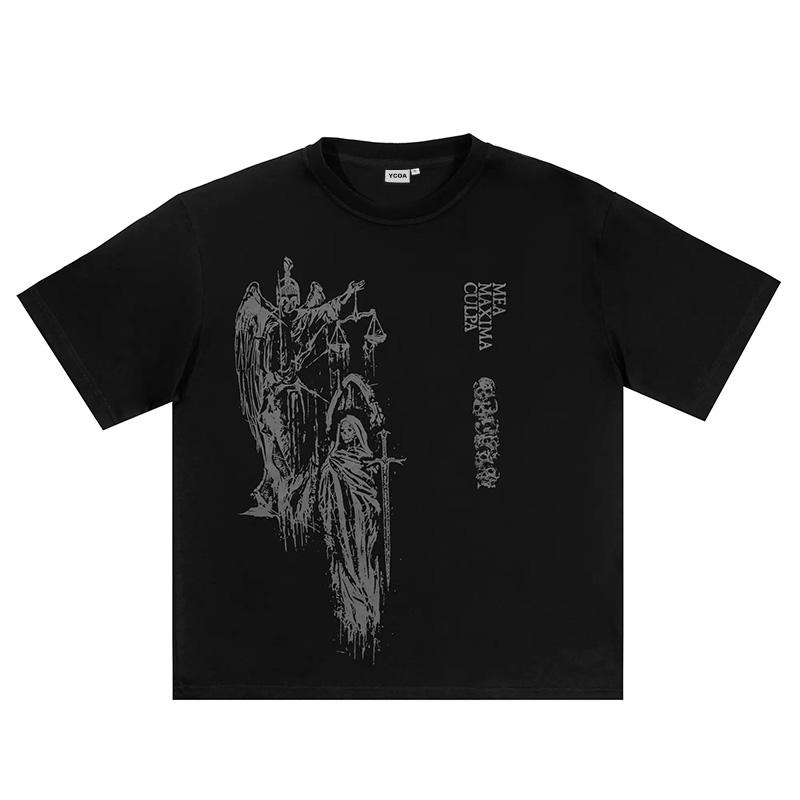 

Unisexs TShirt Atrium Black Graphic Oversized Cotton Vintage Summer Short Sleeve Tees Tops Harajuku Y2k Streetwear Korean Clothes 4XL