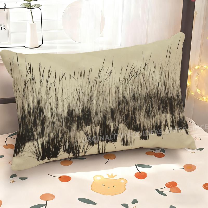 Minimalist Grassland Pattern Pillowcase Suitable For Sofa Bedroom Car Pillow Cover Cushion Rectangular Back Cushion