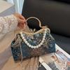 National Style Embroidered Brocade Mouth Gold Bag Women's Banquet Handbag