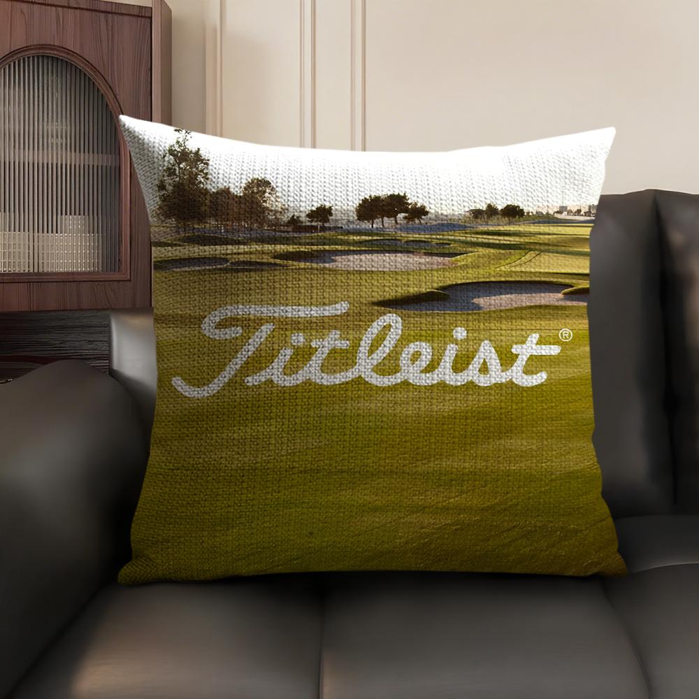 Golf Sports TTitleistS Cushion Cover Natural Linen Organic Fabric DoubleSided Printing Sofa Home Decor Gift Pillow Case
