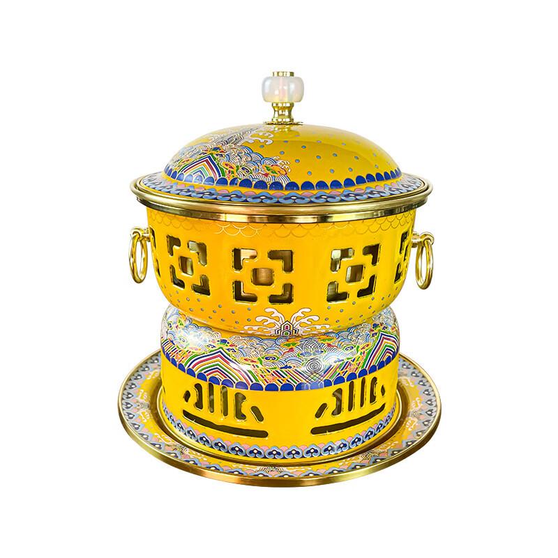 Cloisonné Copper Single-Person Alcohol Hot Pot