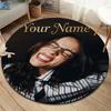 Billie Eilish Custom Name Round Area Rug,Carpet Rug for Living Room Bedroom Sofa Playroom Decor,Non-slip Floor Mat