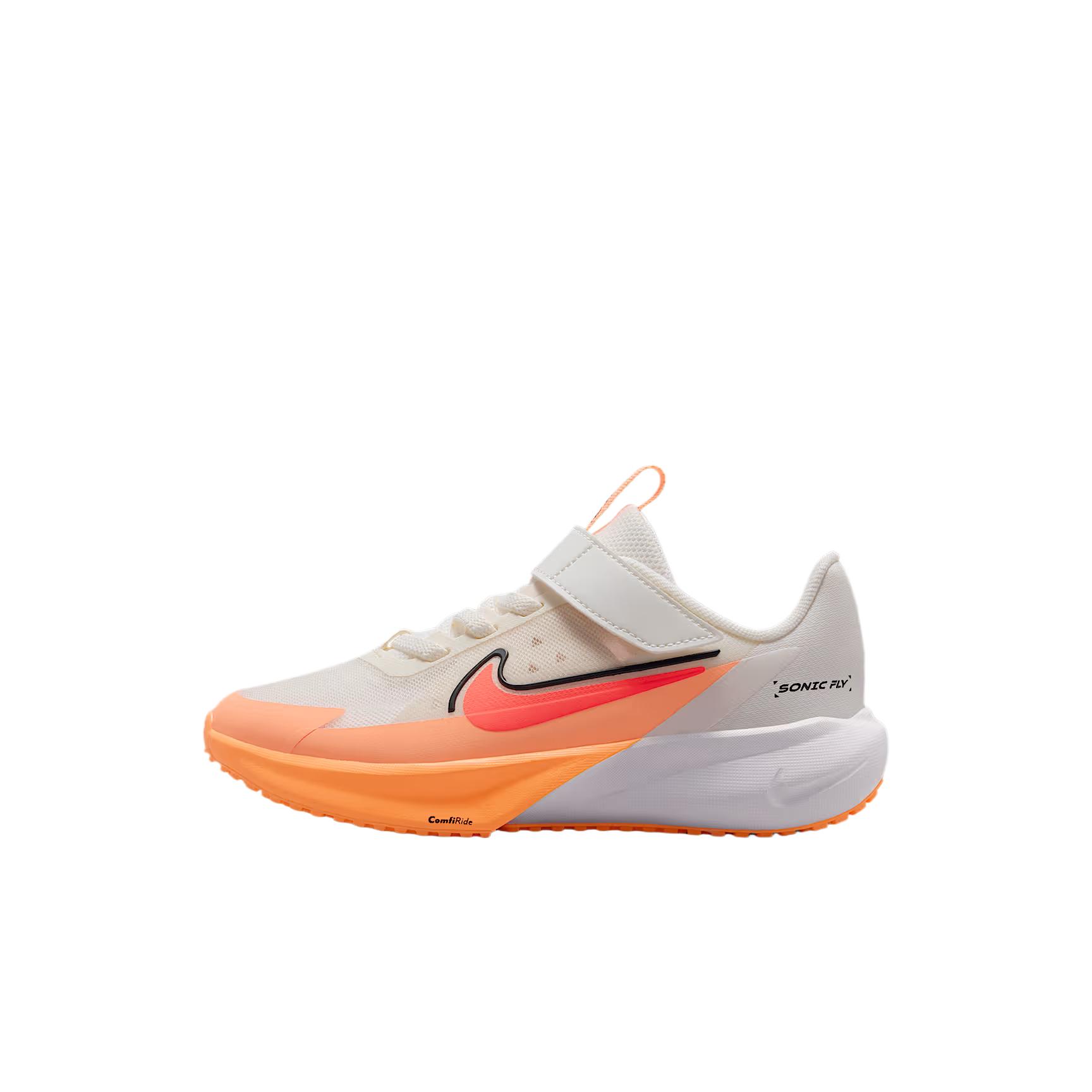 Nike Sonic Fly Mesh Lightweight Soft Elastic Breathable Low-Top Kids Running Shoes Kids sneaker FZ0016-103 29.5