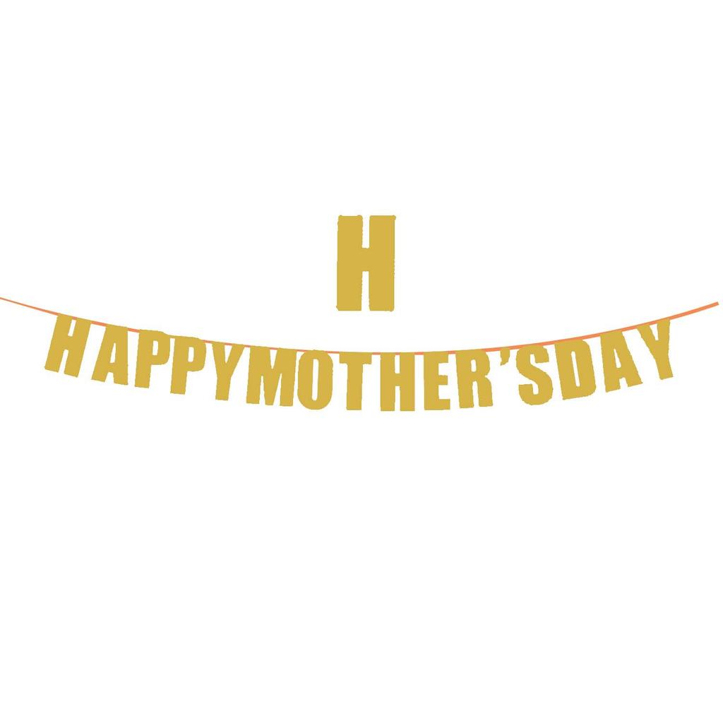 Mothers Day Decorations Happy Mothers Day Banner Best Mom Ever Heart Shape Hanging Garland Party Supplies Festive Home Party Decor
