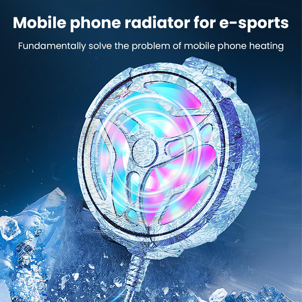 Universal RGB Mini Phone Cooling Fan USB Radiator Turbo Hurricane Game Cooler Tools For iPhone Samsung Xiaomi Redmi Huawei Nova