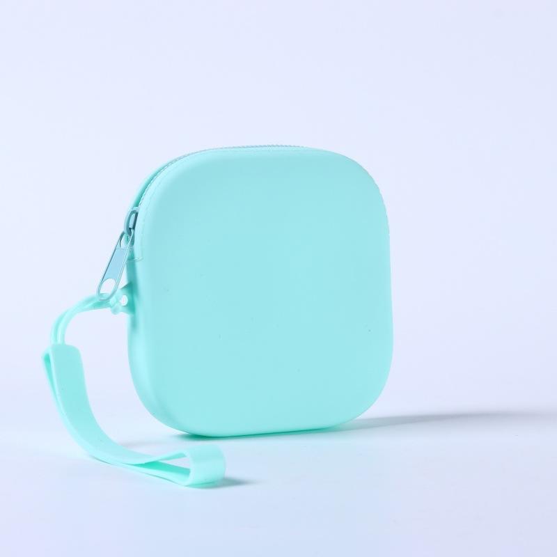 Silicone Storage Pouch Zippered Cosmetic Bag Soft Silicone Material Multi-Coloured DIY Gift