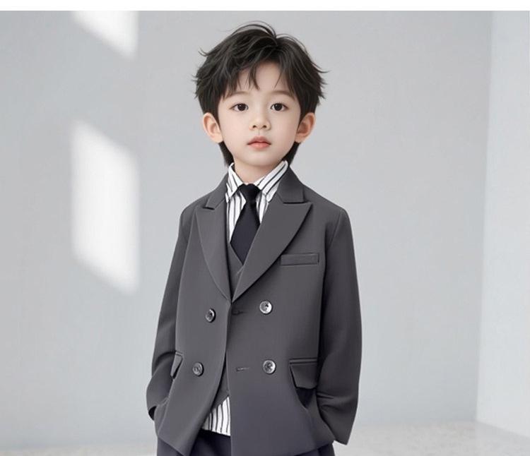 Boys' Spring Casual Suit Set - Formal Page Boy & Piano Performance Wear