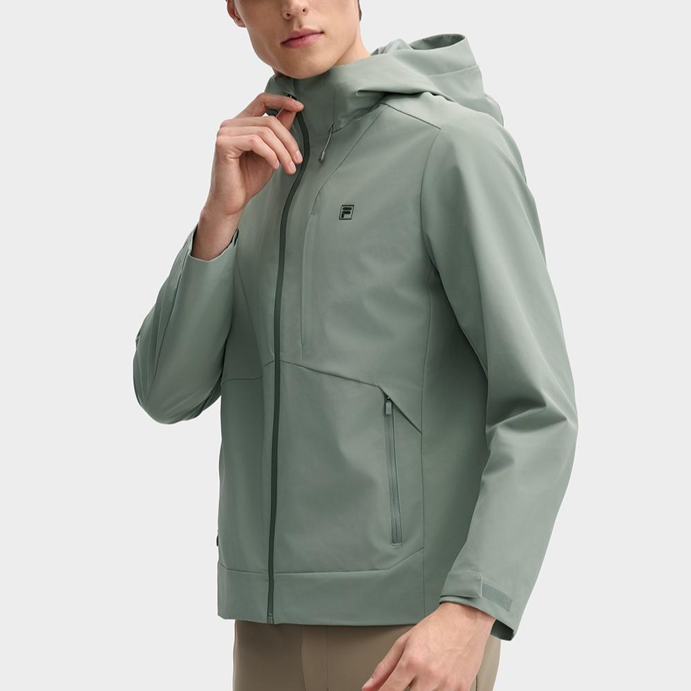 Fila Minimalist Hooded Jacket Men Jacket Gray Green F11M513704FGN