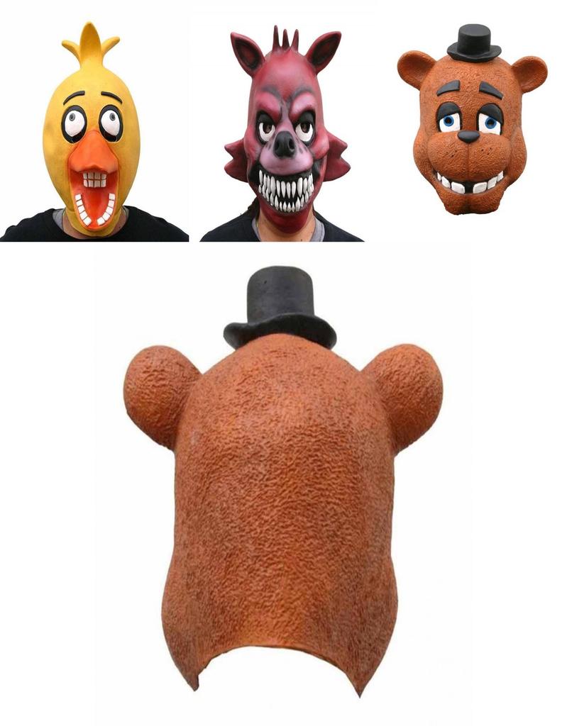 Máscara de Látex para Adulto de Five Nights At Freddy's con Estilo Freddy Chica Bonnie Foxy