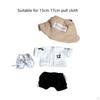 Doll Clothes Shirt Shorts Stylish Detachable Outifits for 6.69inch 3Pcs Black