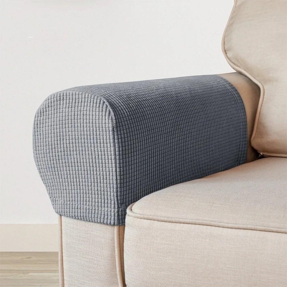 2Pcs Elastic Stretch Jacquard Sofa Arm Covers Anti-Slip Armchair Slipcovers Couch Cover Sofa