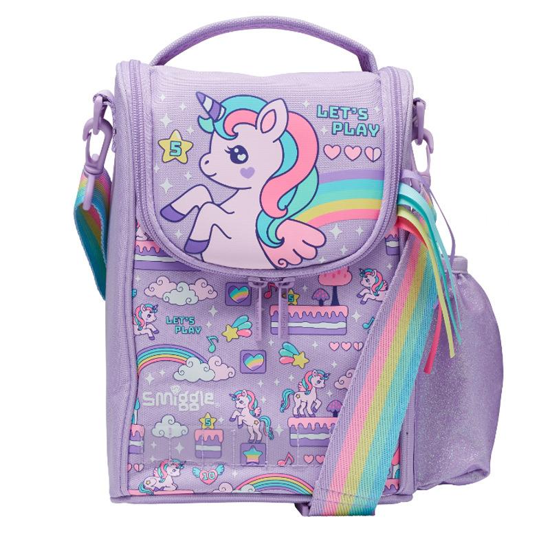 Smiggle Kids Lunch Bag Large Capacity Insulated Lunch Box Tote for School Students Portable Meal Cooler Bag Cute Design
