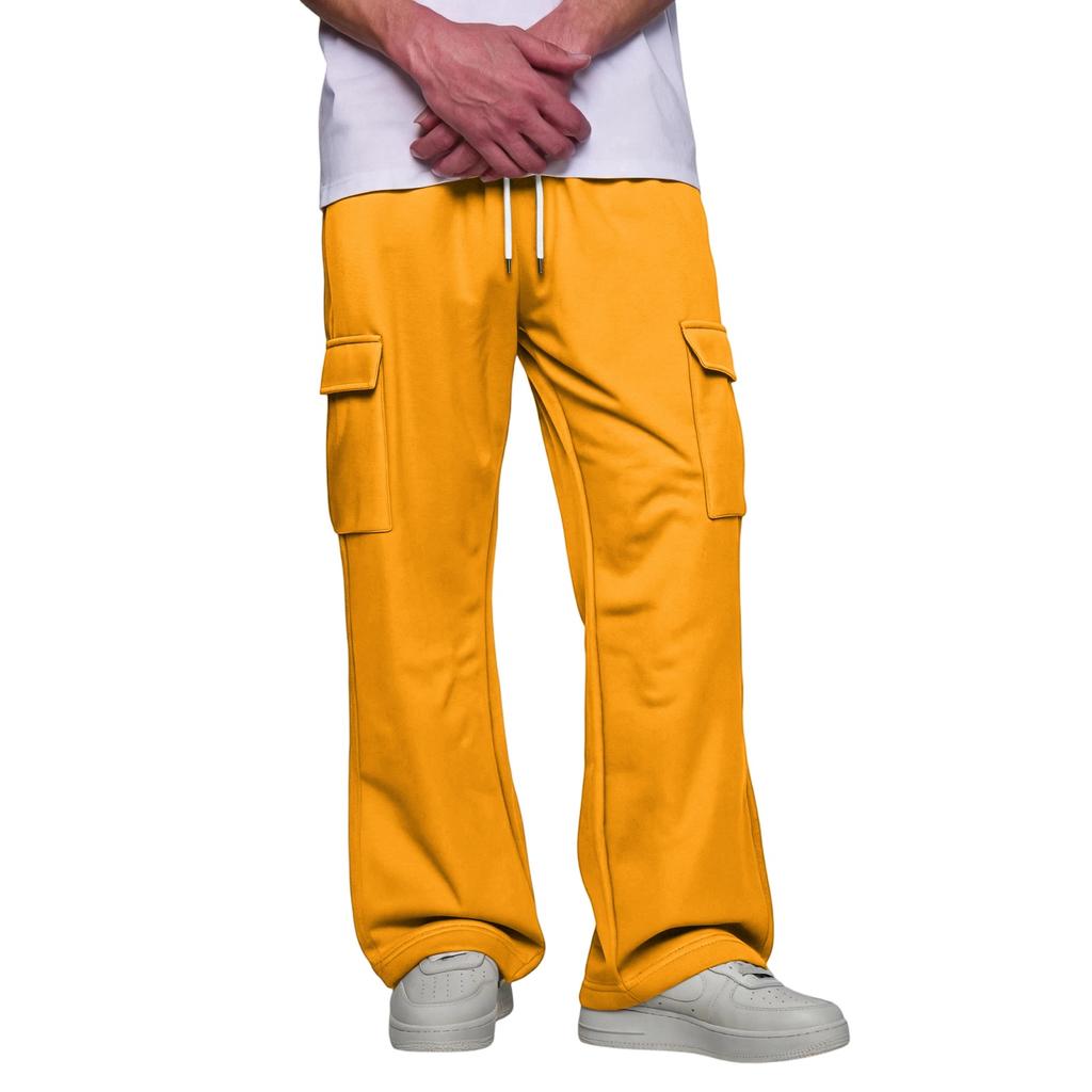 Men's Cargo Pants with Four Pockets Elastic Waist and for Casual Everyday Wear