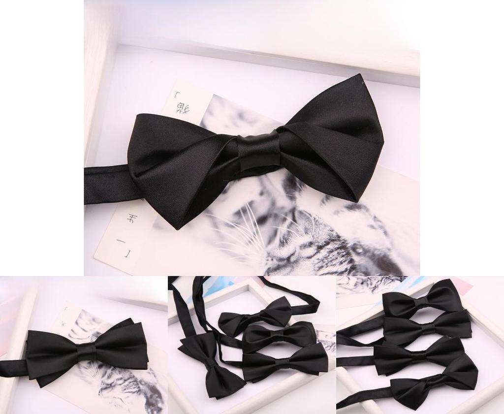 Classic Men Polyester Silk Bow Tie For Wedding Formal Attire Perfect For Grooms And Groomsmen