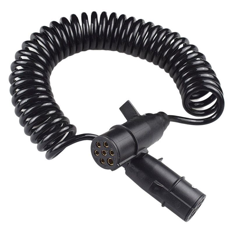 A82M-For Truck And Trailer Breakaway Electrical Plugs 7-Core Spiral Cable Semi-Trailer Connection Cable