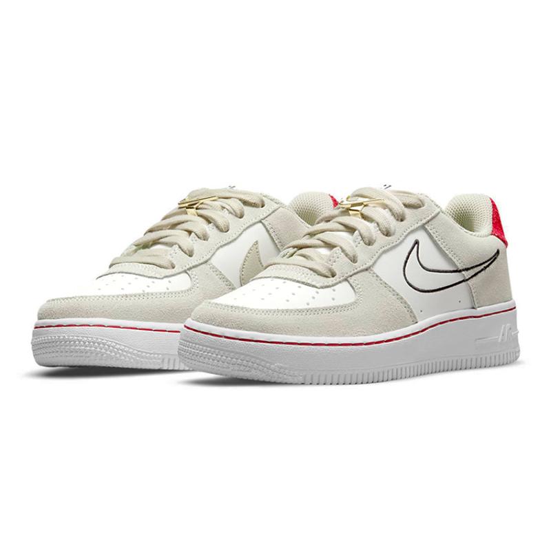 Air Force 1 LV8 S50 GS 'Light Stone University Red' Sneakers DB1561-100