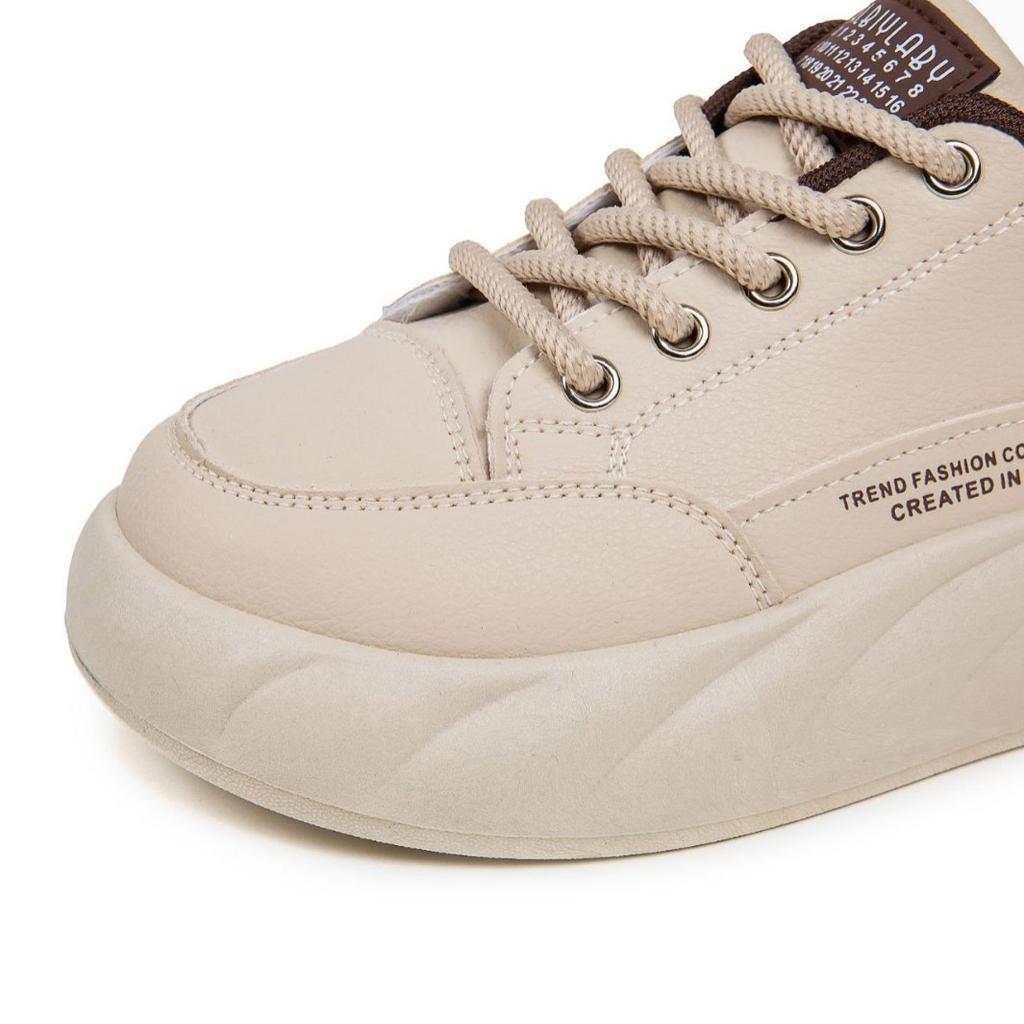 [Customized] New Autumn Versatile Sports and Leisure Shoes Women's Wear-resistant Thick Baseplate Shoes Lightweight Soft-soled White Shoes