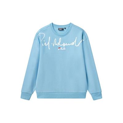 Fila Buchstaben-Print Sport-Hoodie Herren Hoodies Ridge-Blue F11M118202F-LB