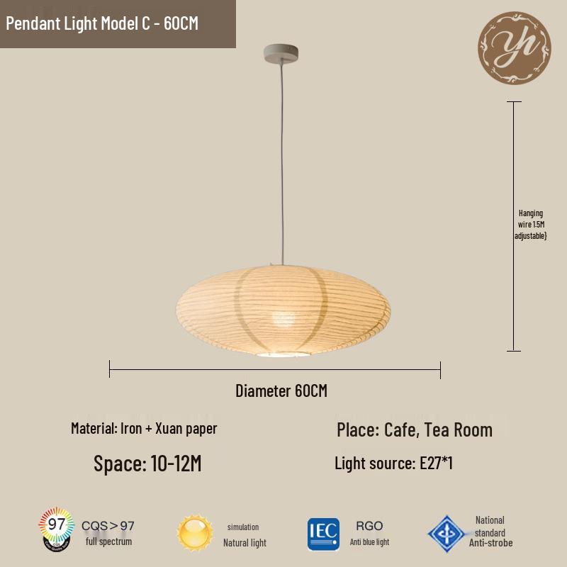 Isamu Noguchi Nordic Minimalist Washi Paper Pendant Lamp