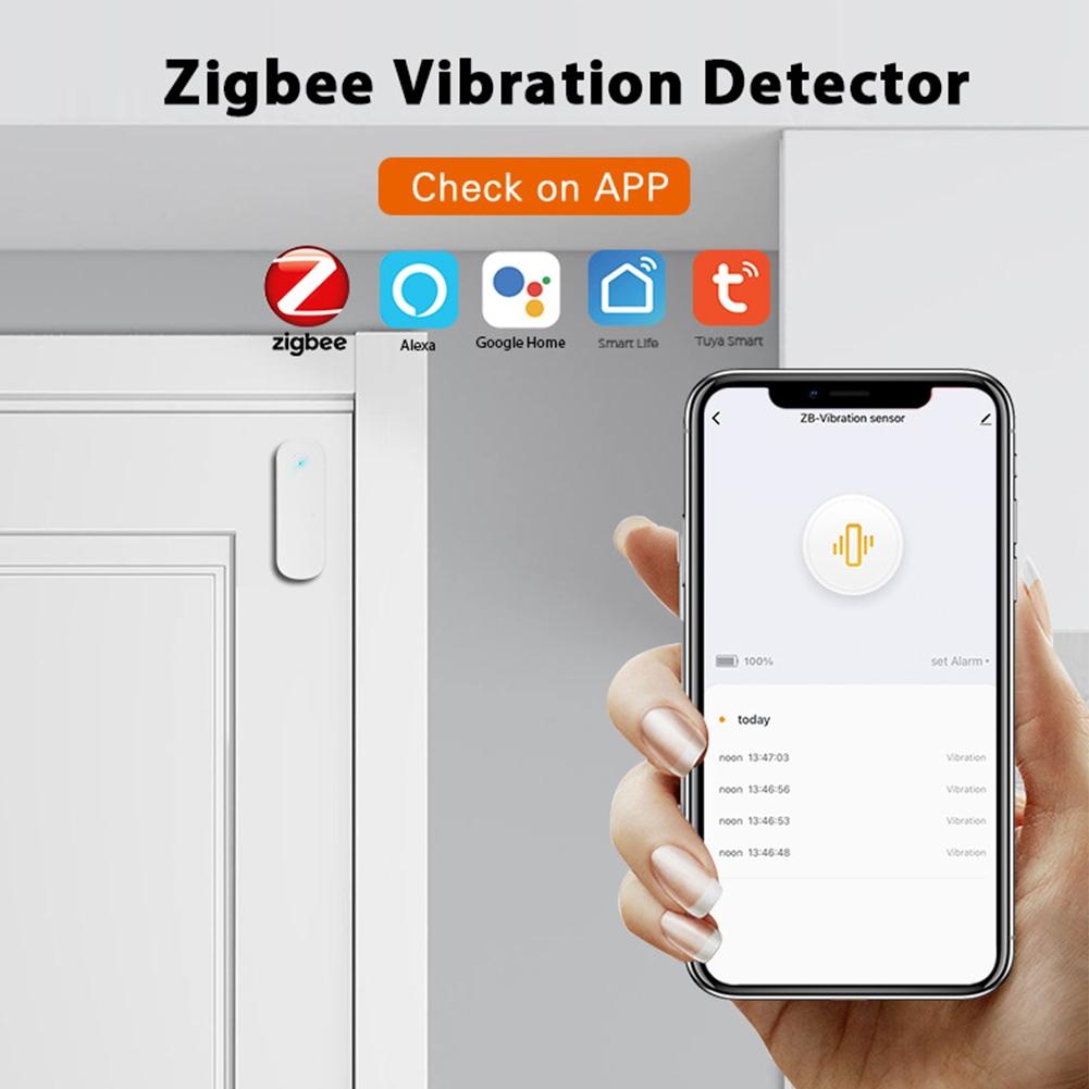 Tuya Vibration Sensor Smart Home Sicherheit Schutz System Brechen Einbruch Alarm