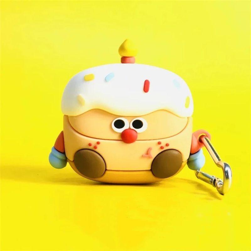 

Ear Xingyue Protective Case Soft Case Niche New Cute Ghost Manite Easy Ear Xingyue Bluetooth Headset Case Shatter-resistant Men and Women Good-looking Late Yi Er Xing Yue Cartoon cake [send iron hook]]